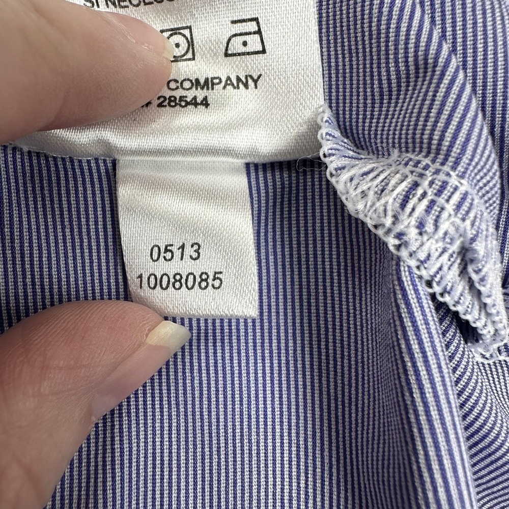 FootJoy Polo Shirt Mens XL Purple Stripe Golf‎ Performance Stretch Top Active - Picture 7 of 9